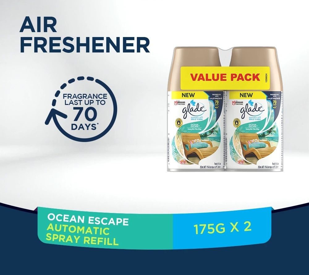Glade Room Air Freshener Automatic Spray Refill (175g x 2 Pack)