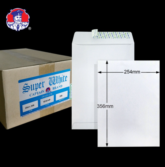 10"X14" 100GM SUPER WHITE P&S ENVELOPE (250'S X 4 BOXES)