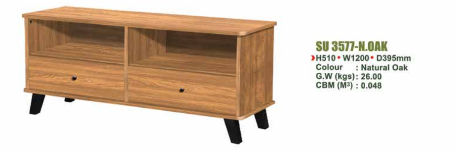 SU TV CABINET SU 3577 - N.OAK/WN