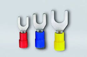 (X100 PCS) KF VINLY INSULATED SPADE / FORK TERMINAL - 1.5MM SQ (RED) , 2.5MM SQ (BLUE) AND 4-6MM SQ (YELLOW)