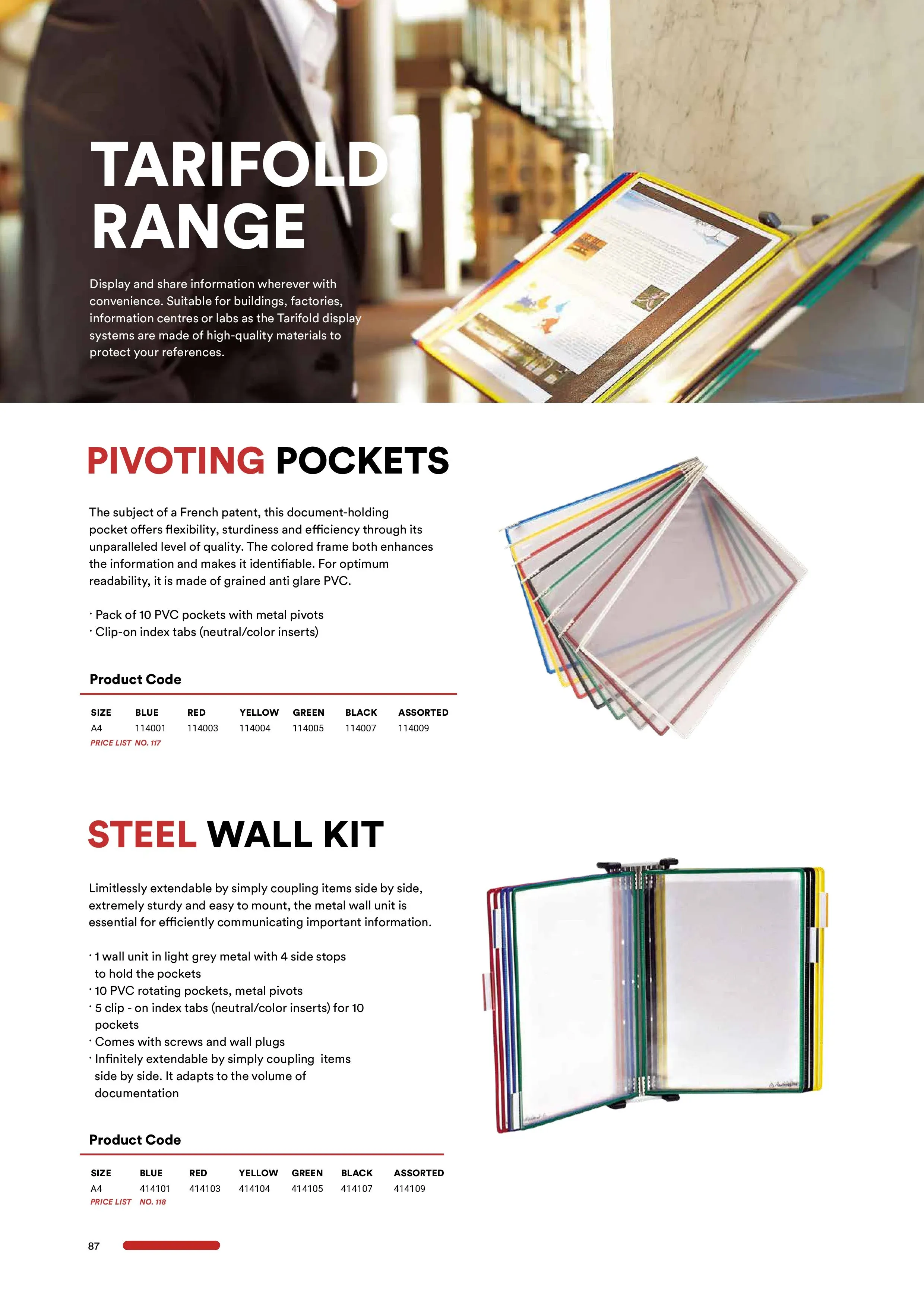 WRITEBEST TARIFOLD STEEL WALL KIT
