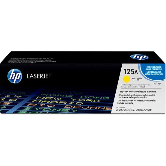 HP 125A / CB542A YELLOW OEM LaserJet Toner Cartridge