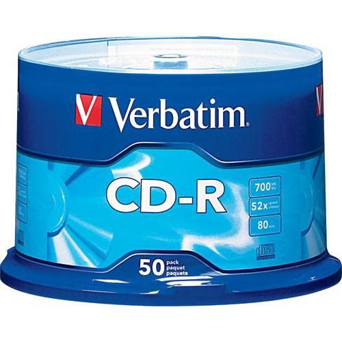 Verbatim CD-R 52x Speed 80min 700MB 94554 & 43787