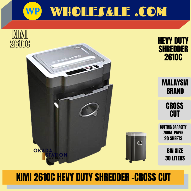 KIMI 2610C PAPER SHREDDER (HEAVY DUTY) /Kimi /Paper Shredder /Heavy Duty /Office Supplies /Kini 2510C