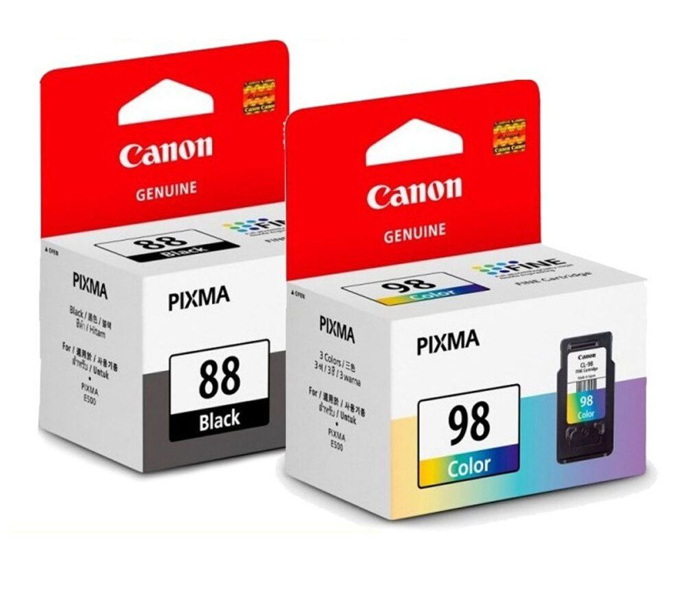 CANON PG-88 BLACK INK CARTRIDGE, CANON CL-98 COLOUR INK CARTRIDGE