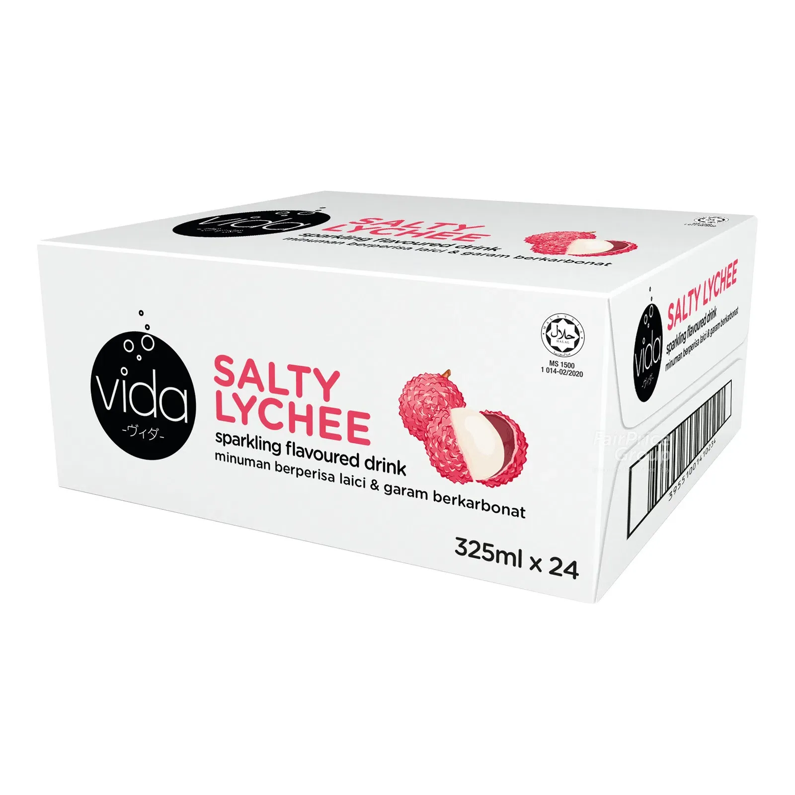 Vida Zero Sparkling Drink Salty Lychee 24 x 325ml