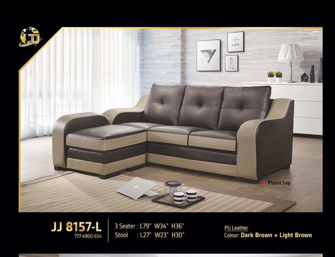 JJ L SHAPE SOFA / OFFICE SOFA / JJ8157-L / PU LEATHER / SOFA