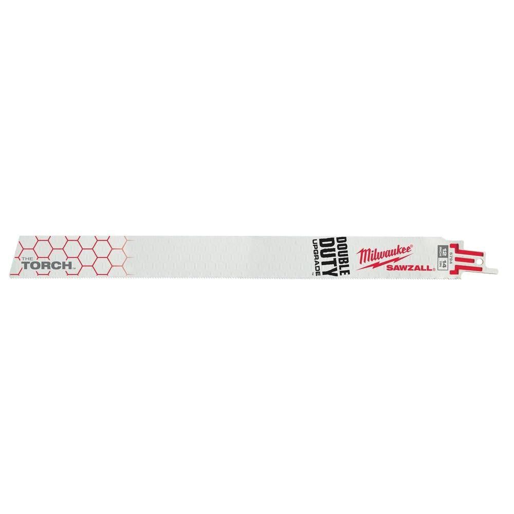 Milwaukee 12" (300mm) 14 TPI TORCH™ Metal SAWZALL™ Blade (5pcs) 48-00-5794