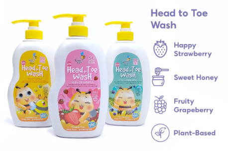 Beeson Kids Head to Toe Wash HTT 800ml Strawberry Grapeberry Honey 22120 22220 22320 22320 Honey 800ml SL-22120-22220-22320-KK