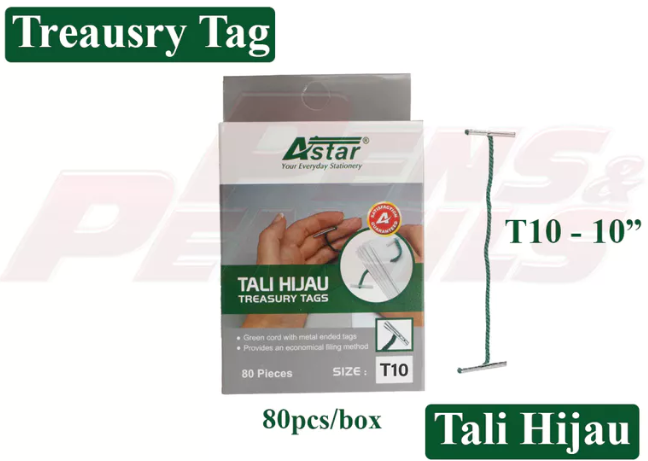 Astar Trasury Tag Tali Hijau Green (1Box) (80pcs/Box)