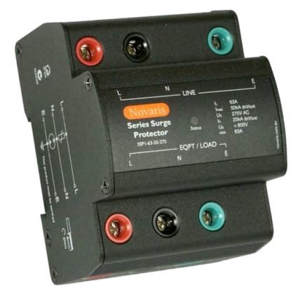 Series surge protector, 1 Phase, 63A, 50kA, 275VAC, without alarm contact SSP1-63-50-275