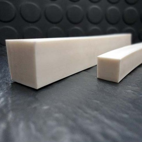 Silicone Rubber Square Solid White H60