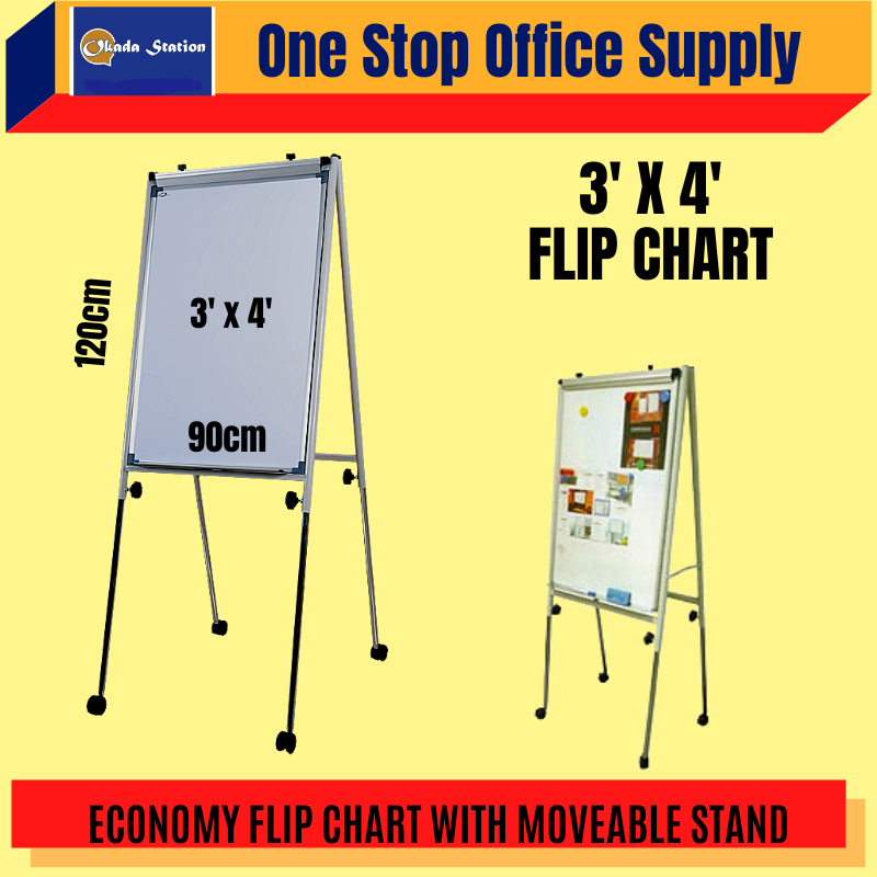 Economy Flip Chart Board 3'' x 4'' / Economy / Flip Chart / WHITEBOARD / Economy Flip Chart Board 3" x 4" / EFC-34