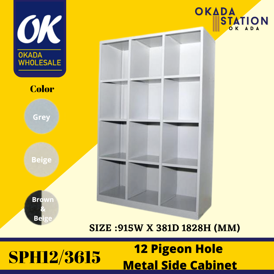 SPH12/3615 / SPH12/3618 /Full Height 12 Pigeon Hole Cabinet / Full Height Cabinet / Cabinet / Metal Cabinet / 12 Pigeon Hole / Pigeon Hole Cabinet / 12 Hole Cabinet / Full Height Pigeon Hole / Steel Cabinet