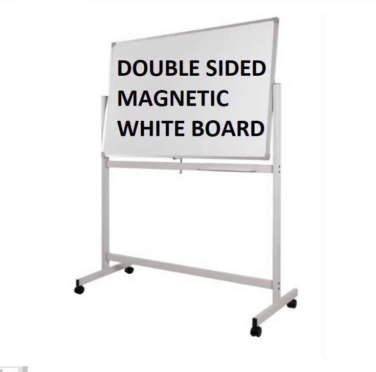 Double Sided Magnetic Whiteboard With Stand 4' x 6'