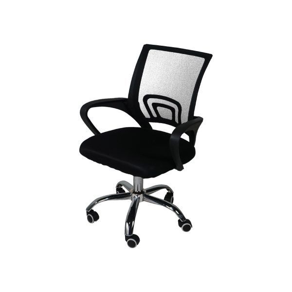 OEM NT CENTURY 4008B BLACK OFFICE CHAIR WITH CHROME LEG