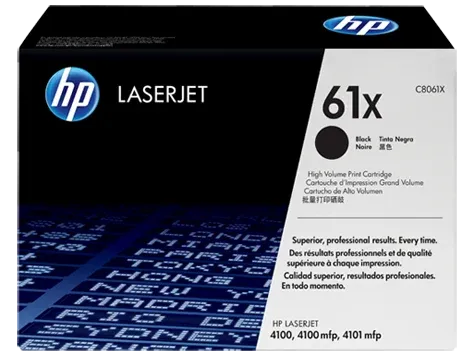 HP 61X High Yield Black Original LaserJet Toner Cartridge (C8061X)