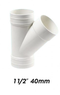 ATKC UPVC Fittings 135Â° Y-Branch (Y-Tee) 1 1/2" (40MM)