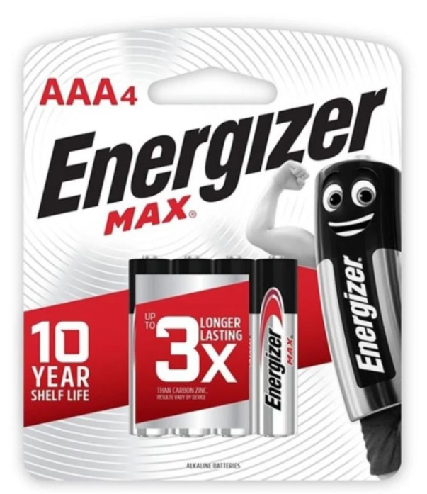 ENERGIZER MAX AAA ALKALINE BATTERIES 4PCS