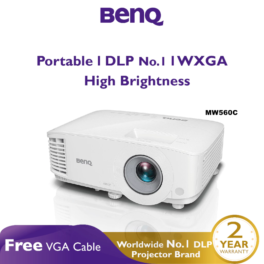 BenQ MW560C 4000 ANSI Lumen WXGA Projector with SmartEco Power Saving Meeting Room Projector
