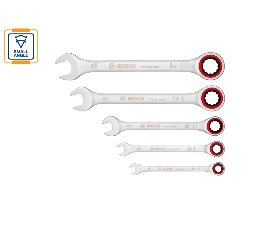 BOSCH RATCHET SPANNER SET 5 PCS (8 – 19MM) – (1600A02Z3D)