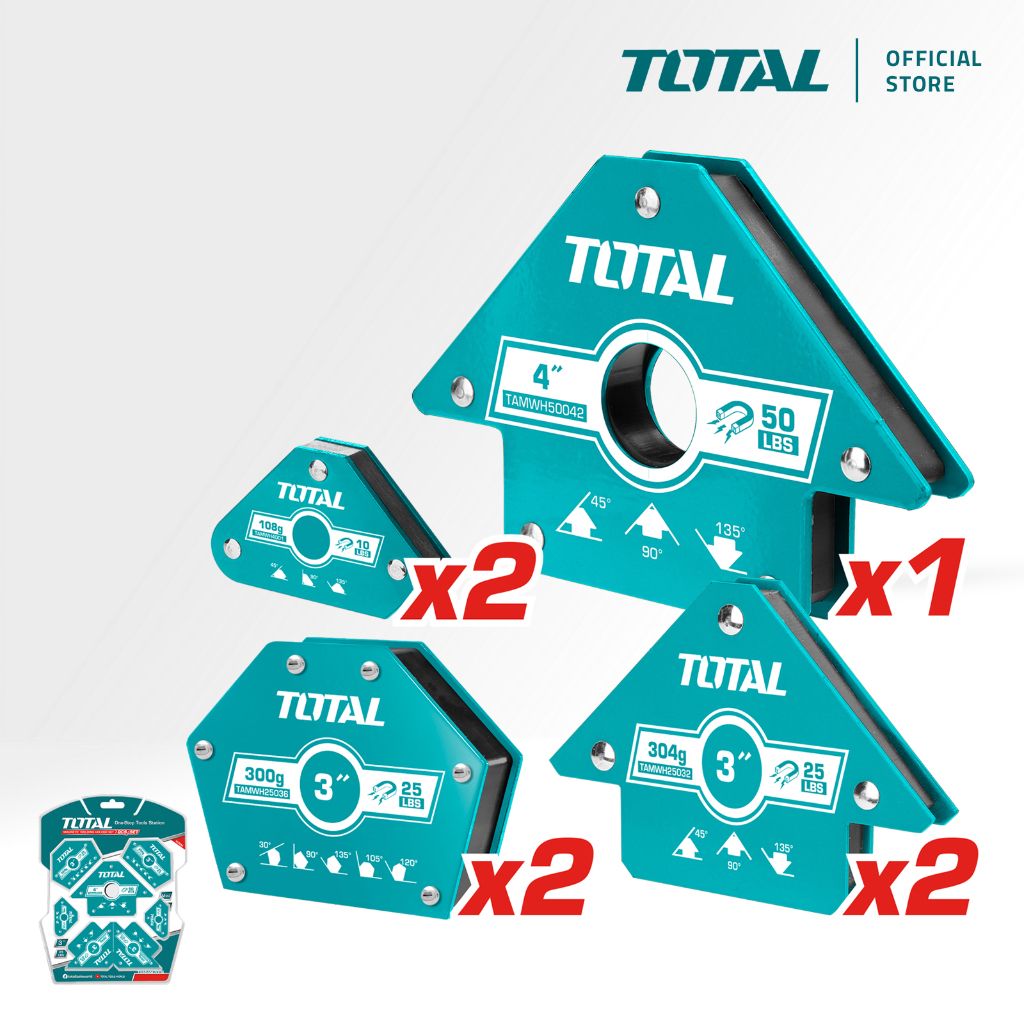 TOTAL TAMWH7006 7 PCS MAGNETIC WELDING HOLDER SET