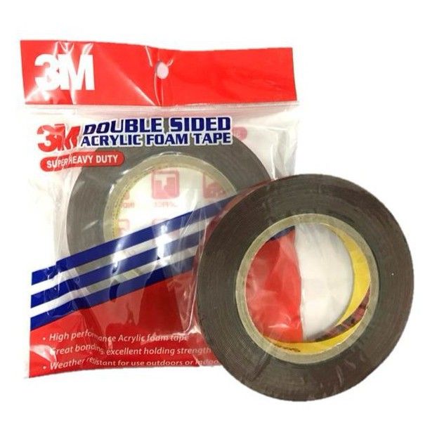 3M TAPE SUPER HEAVY DUTY INDUSTRIAL DOUBLE SIDED ACRYLIC FOAM TAPE (10MM X 8YARD)