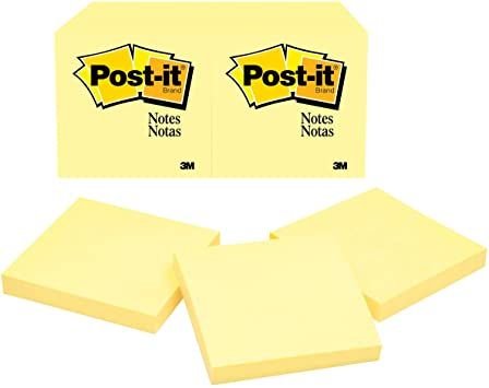 POST-IT STICKY NOTES YELLOW 3INx3IN 12PCS/PAC
