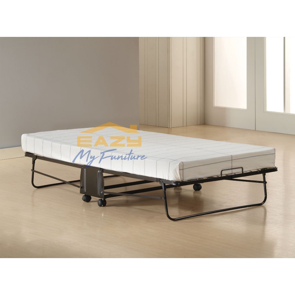 OEM Folding Bed (WITH MATTRESS)/Guest Bed/3ft Single Foldable Folding Bed