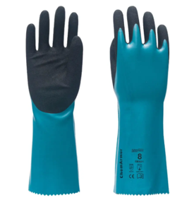 SAFETYWARE ChemArmor Nitrile Supported Gloves with Sandy Palm