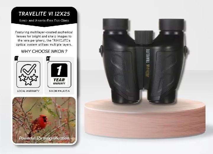 NIKON TRAVELITE VI 12X25 BINOCULAR