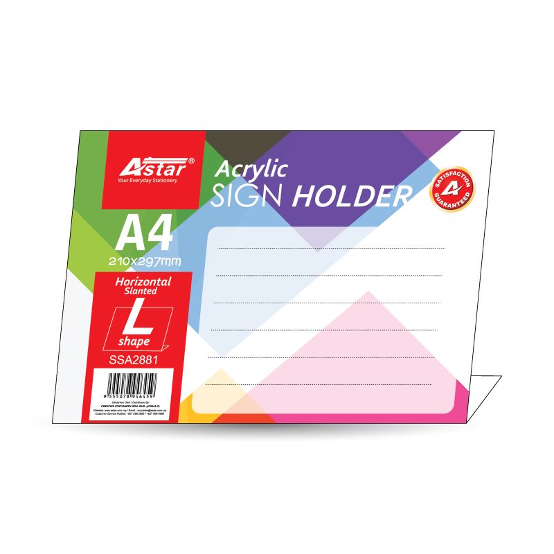 SSA2881 ASTAR ACRYLIC SIGN HOLDER