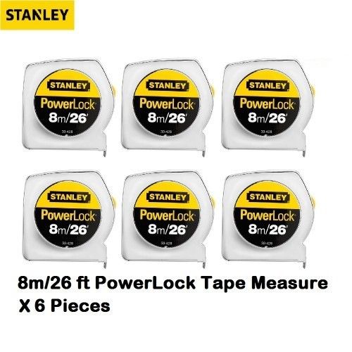 Measurement Tape STANLEY 33-428 8M/26FT ABS Case Yellow (6pcs)