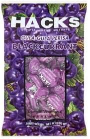 Gula - gula Hacks Blackcurrant - 100 pcs