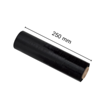 Stretch Film Plastic Wrap 250mm Black - 72 CTN x 12 Roll