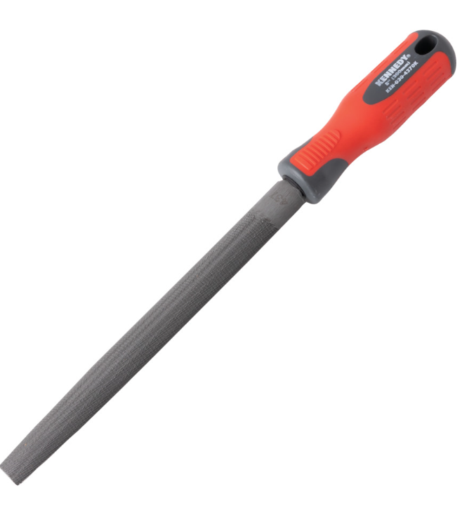 Kennedy-Pro 200mm (8") Half Round Bastard Engineers File With Handle KEN0304380K