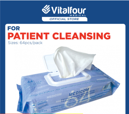VITALFOUR MEDICOM LARGE PATIENT BABY CLEANING WET WIPES WASHCLOTHS