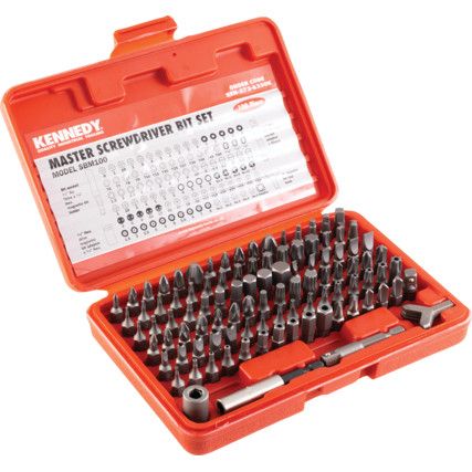 Kennedy 1/4'' Hex Drive 100pc Master Screwdriver Bit Set
