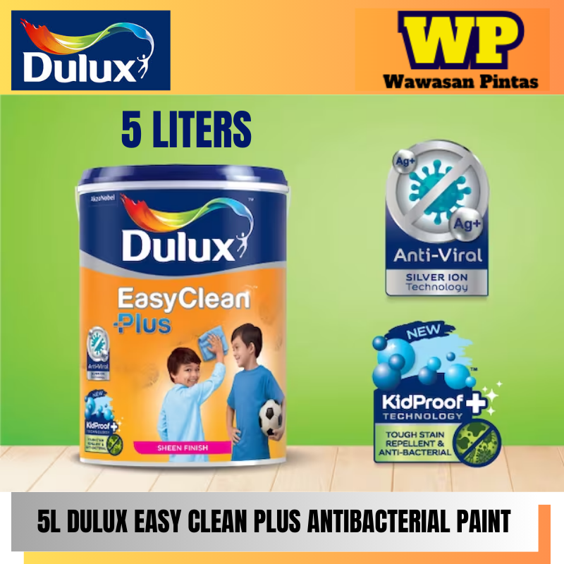 DULUX 5L DULUX EASY CLEAN PLUS ANTI-BACTERIAL PAINT (SHEEN) / ANTIBACTERIAL PAINT / INTERIOR PAINT