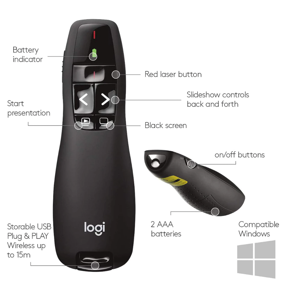 Logitech R400 Laser Presentation Remote