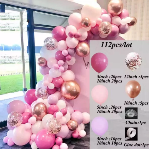 QP DECORATION SET BALLON GARLAND SET ARCH (19-112PCS)