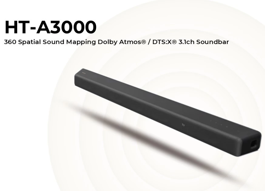SONY HT-A3000 360 SPATIAL SOUND MAPPING DOLBY ATMOS® / DTS:X® 3.1CH SOUNDBAR ┃ HT-A3000
