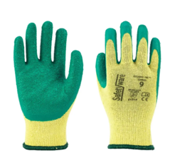 SAFETYWARE Gripper-NR GNR00 Economy Rubber Palm Coated Gloves with 10-Gauge Polyester Liner