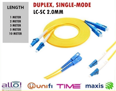 LC-SC DUPLEX SINGLE MODE OPTICAL FIBER PATCH CORD CABLE 2.0 – 1M 2M 3M 5M 10M FTTH PC801