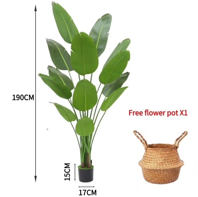 Artificial Bird of Paradise Potted Plant 190CM (With Basket)