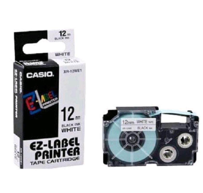 Casio EZ Label Printer White Tape / Black Ink