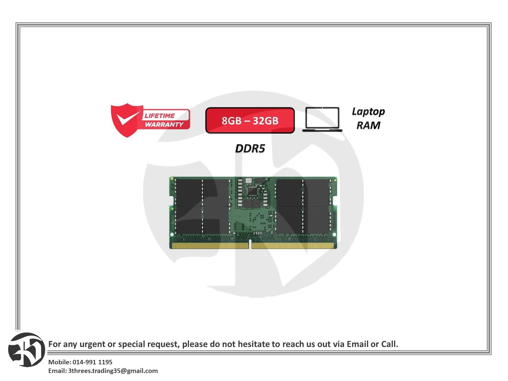 Kingston DDR5 5600MHz Laptop SODIMM RAM