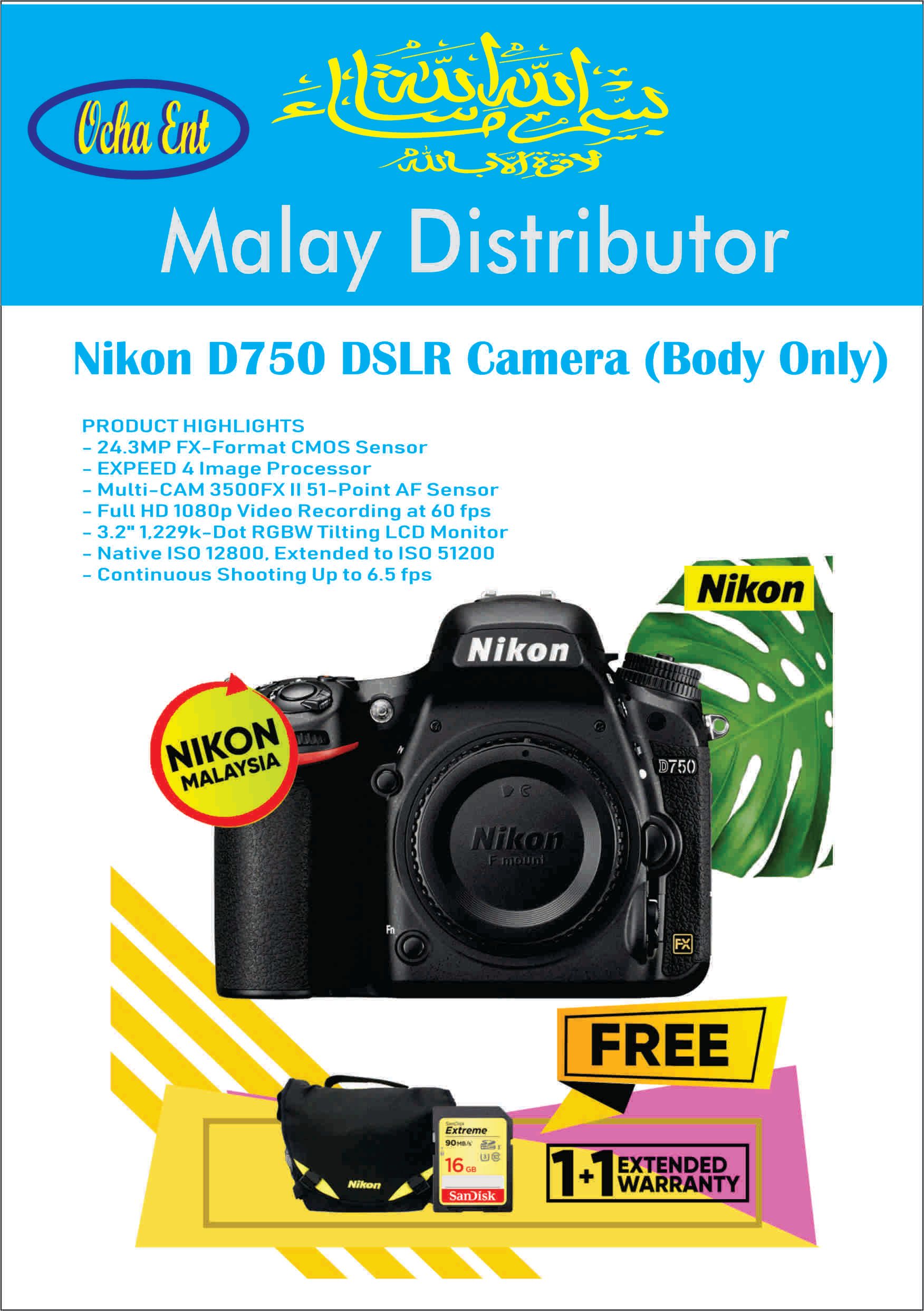 Nikon D750 DSLR Completed Set Unit