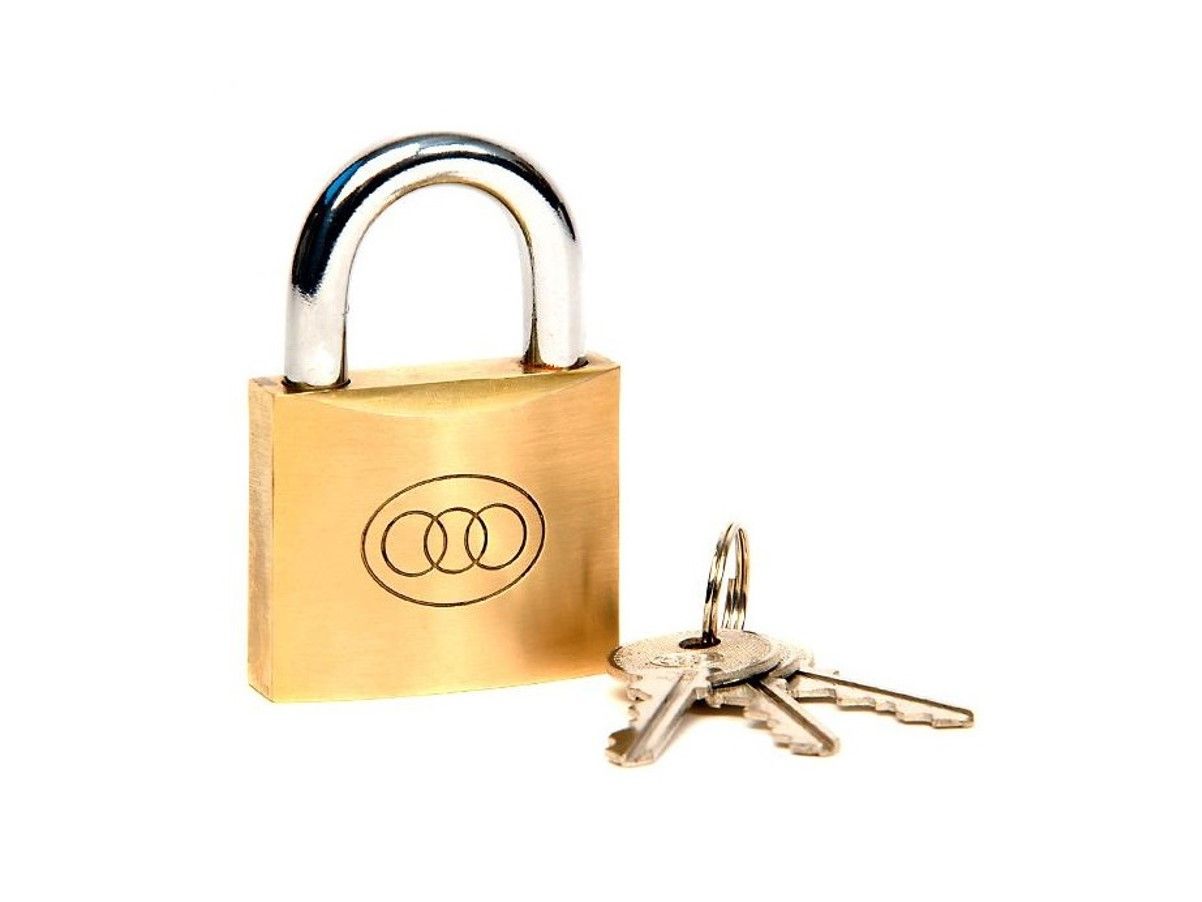Tri-Circle Brass Padlock 32mm