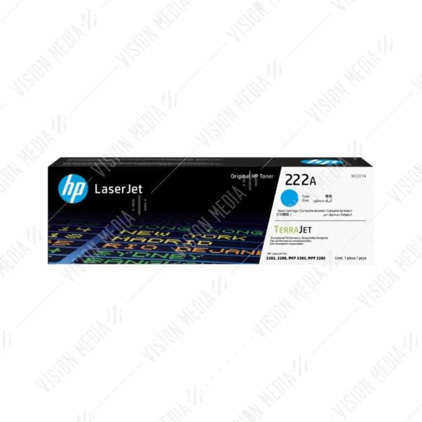 HP 222A Cyan Original LaserJet Toner Cartridge W2221A